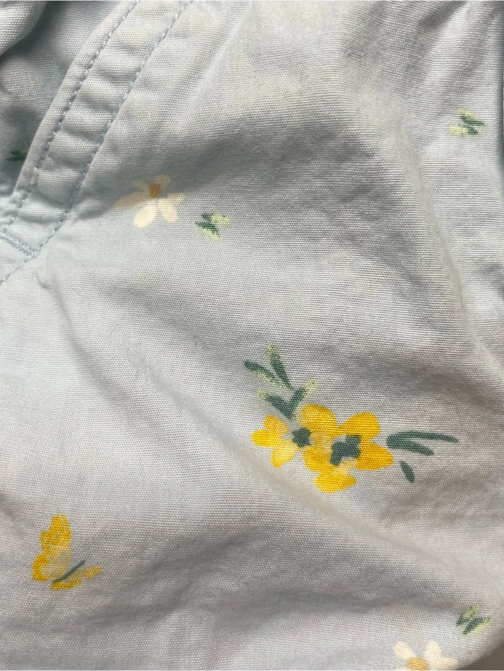 Oshkosh floral overalls girls size 18 months daisy blue shorts vestbak summer